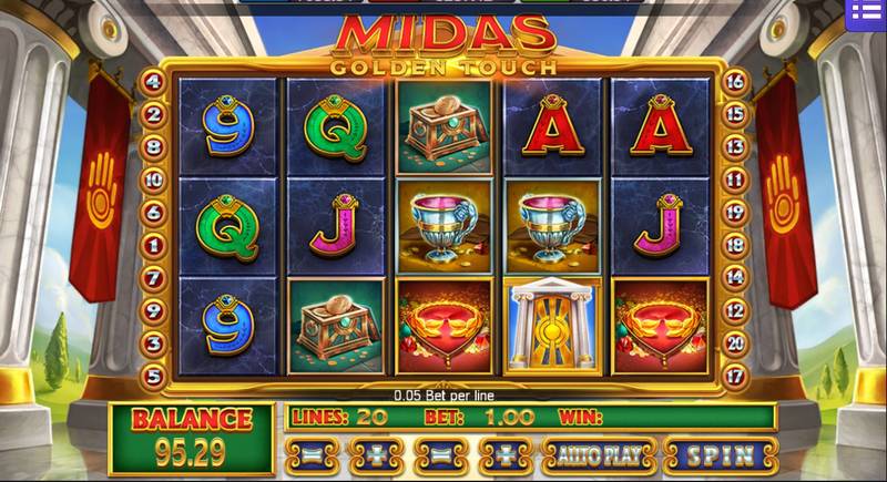 Screenshot of the game Midas Golden Touch at Mega888