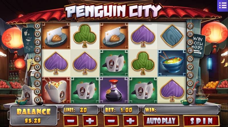 Screenshot of the game Penguin City at Mega888
