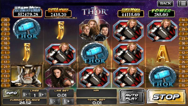 Thor mobile slot game