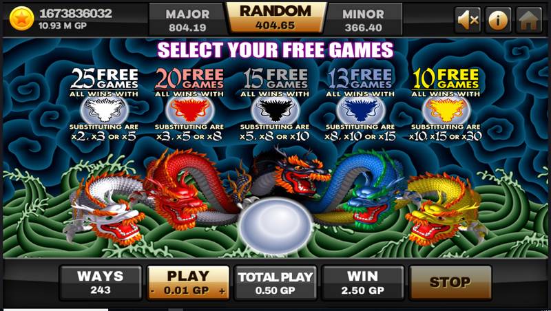 Image of five dragons slot game 