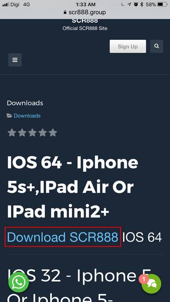 Download scr888 for iphone ios devices