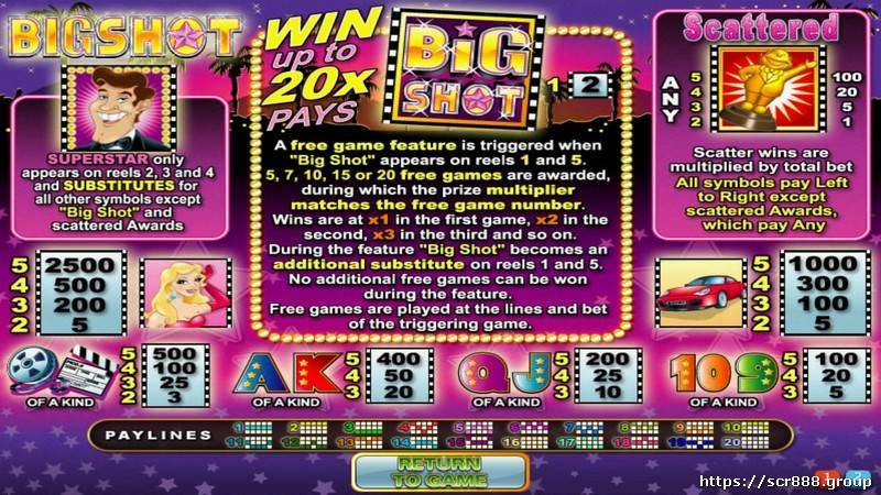 Big Shot slot game