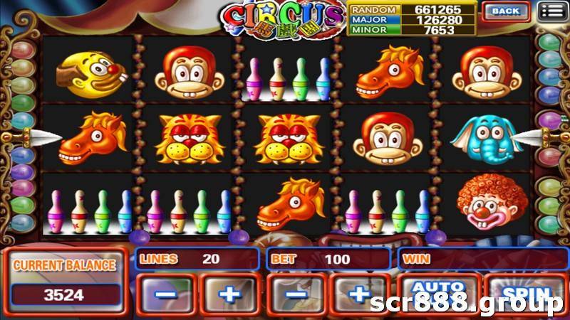 SCR888, Circus Slot, Slot Machine, Gambling, Win Big